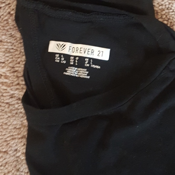 Forever 21 Black Cut Out Crop Top - Picture 3 of 3